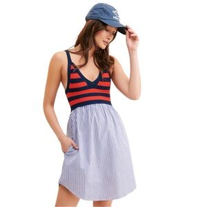 KULE The Esmee Crochet Striped Dress